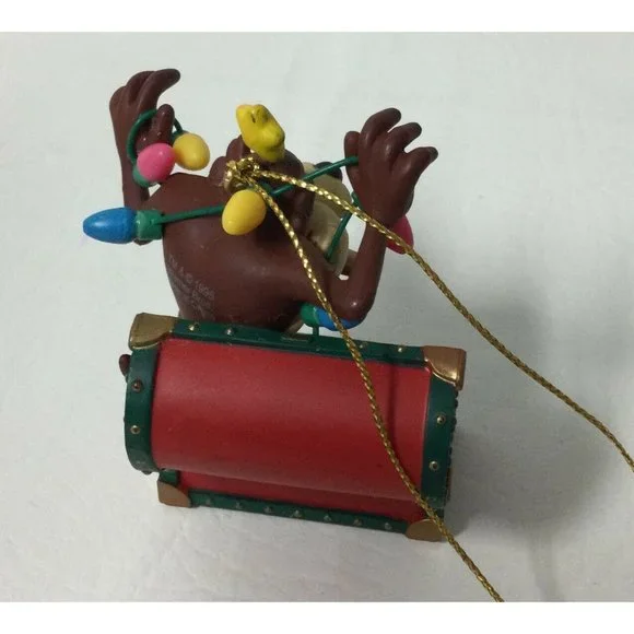 Warner Bros Tasmanian Devil 1995 Christmas Ornament Treasure Chest Lights - Picture 3 of 5